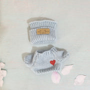 Blue Button – Bear Hat & Button Sweater Set