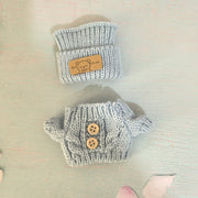 Blue Button – Bear Hat & Button Sweater Set