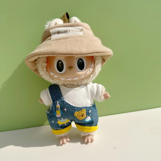 Stitched Charm Denim Suit – Embroidered Doll Outfit