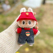 Burger Patch Overalls with Red Fries Hat – Playful Garden Outfit