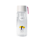 Sushi Print Glass Water Bottle