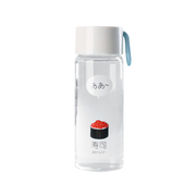 Sushi Print Glass Water Bottle