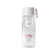 Sushi Print Glass Water Bottle