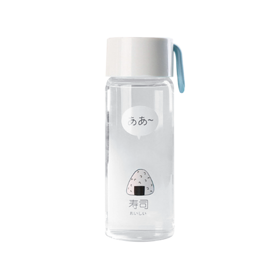 Sushi Print Glass Water Bottle