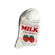 Kawaii Fruit Milk Ankle Socks