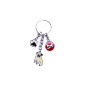 Cute puppy metal keyring