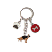 Cute puppy metal keyring
