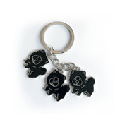 Cute puppy metal keyring