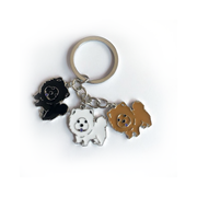 Cute puppy metal keyring