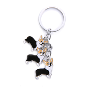 Cute puppy metal keyring
