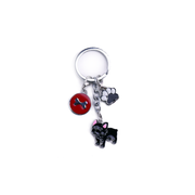 Cute puppy metal keyring