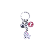 Cute puppy metal keyring