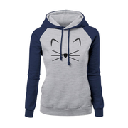 Women's Cat Face Hoodie