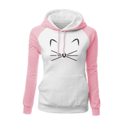 Women's Cat Face Hoodie
