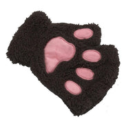 Plush Warm Kitten Mittens