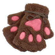 Plush Warm Kitten Mittens